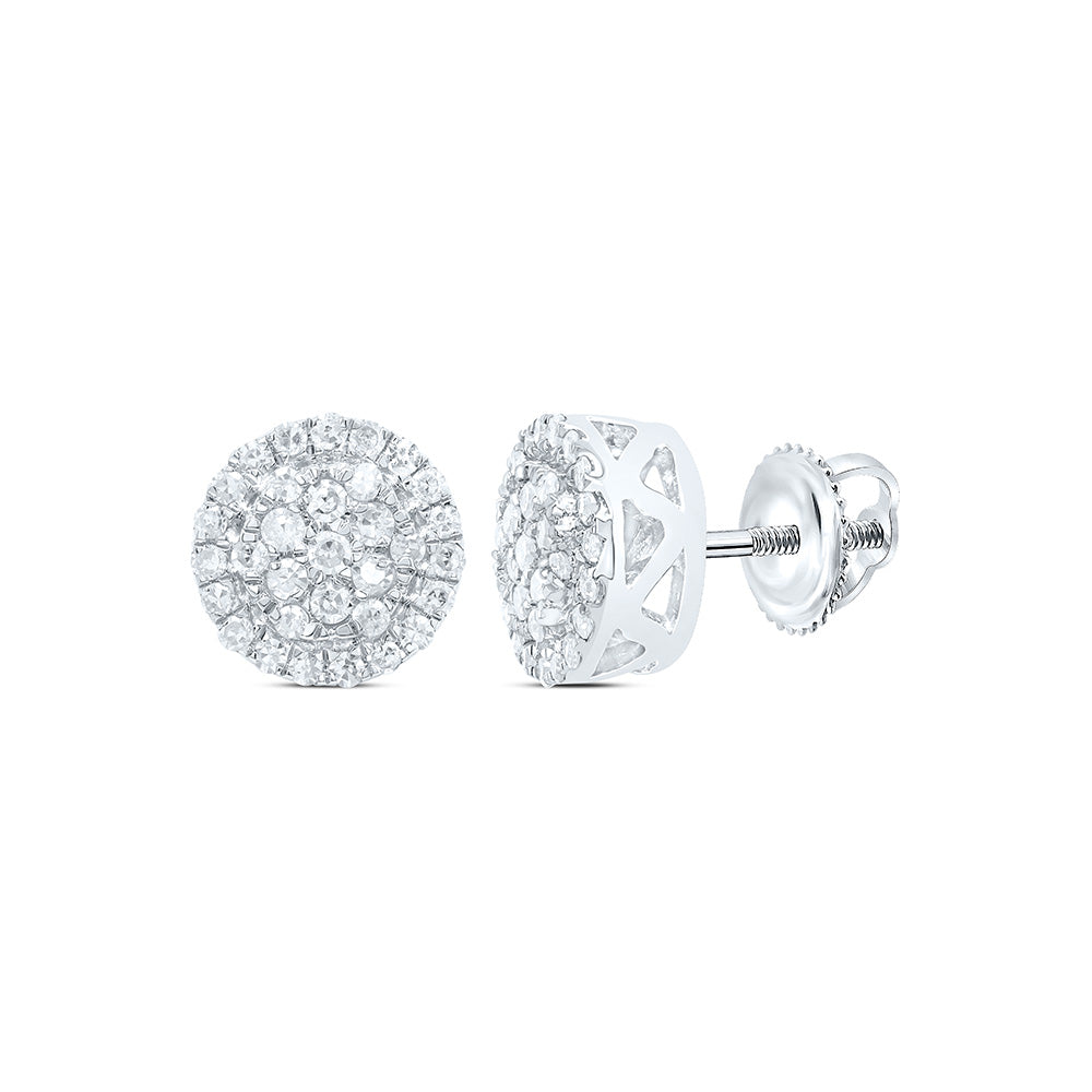 1/6CT-DIA NK ROUND EARRING