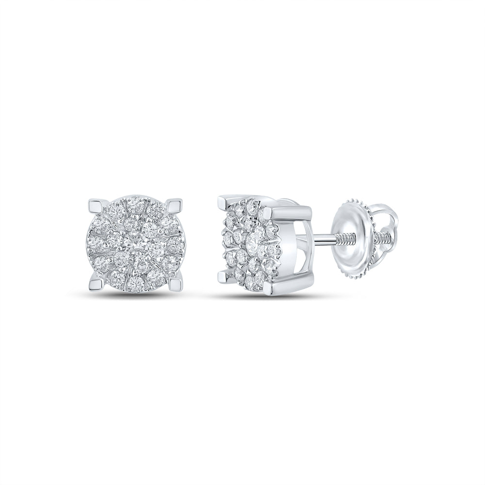 1/2CT-DIA CN ROUND EARRING
