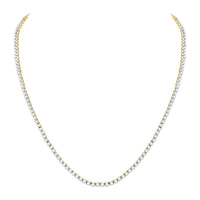 Load image into Gallery viewer, 10kt Yellow Gold Mens Round Diamond Solitaire Linked 22&quot;&quot; Necklace 10-1/2 Cttw
