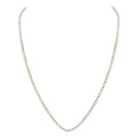 Load image into Gallery viewer, 10kt Yellow Gold Mens Round Diamond Solitaire Linked 24&quot;&quot; Necklace 11.00 Cttw
