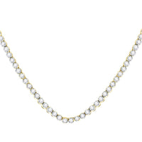 Load image into Gallery viewer, 10kt Yellow Gold Mens Round Diamond Solitaire Linked 24&quot;&quot; Necklace 11.00 Cttw
