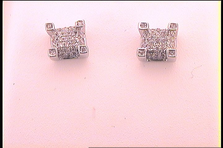 1/3CT-DIA MICRO-PAVE EARRINGS