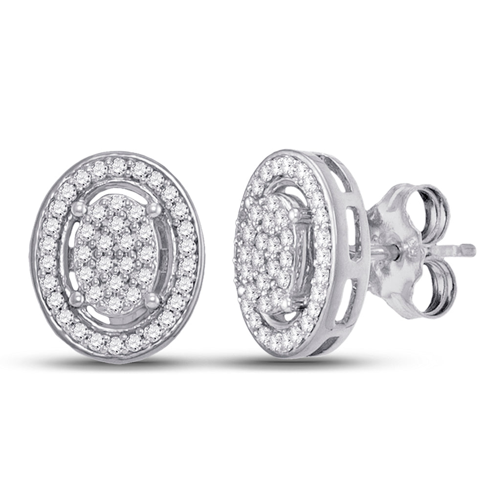 1/4CTW-DIA P1P2 OVAL EARRING