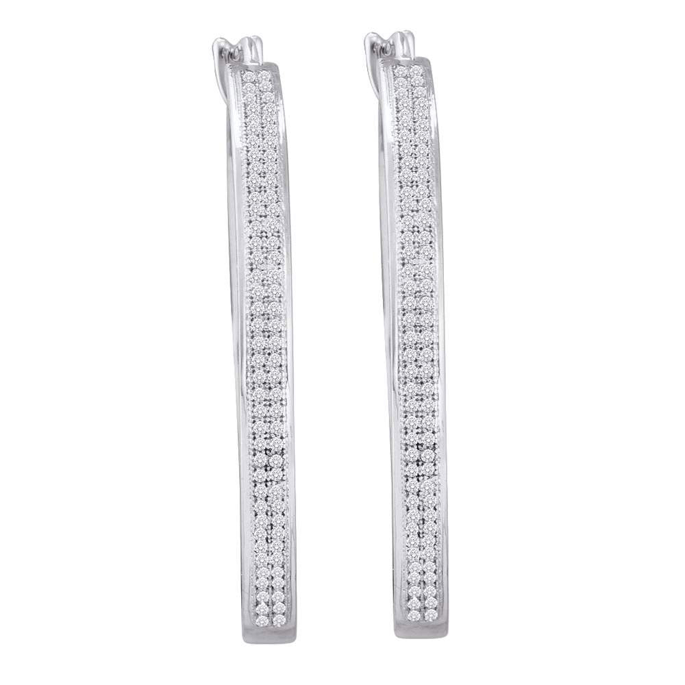 1/2CT-DIA MICRO-PAVE HOOPS