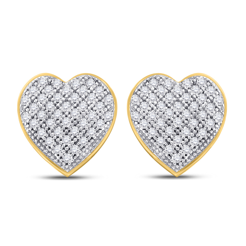 1/6CT-DIA HEART EARRINGS