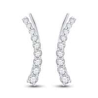 Load image into Gallery viewer, 1/2CT-DIA HOOP EARRING
