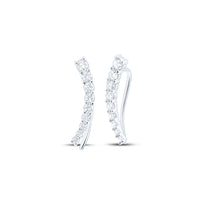 Load image into Gallery viewer, 1/2CT-DIA HOOP EARRING
