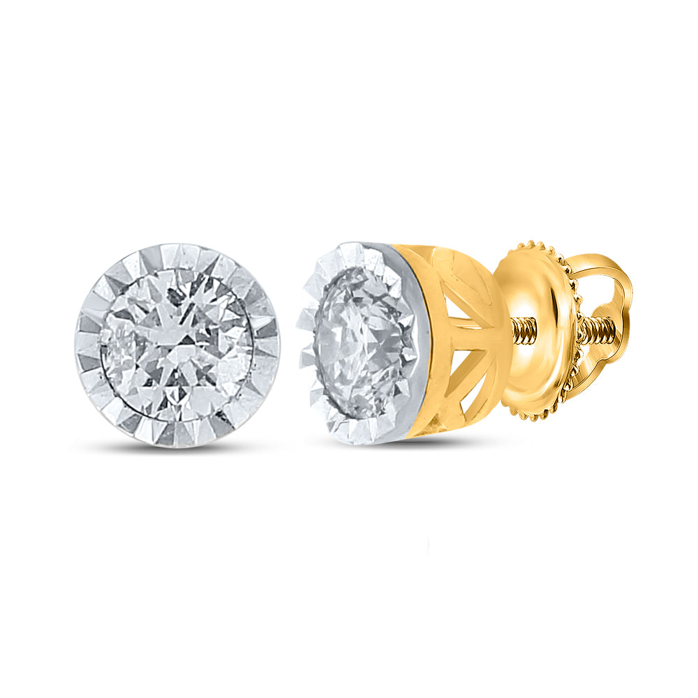 1CTW-DIA STUD EARRING