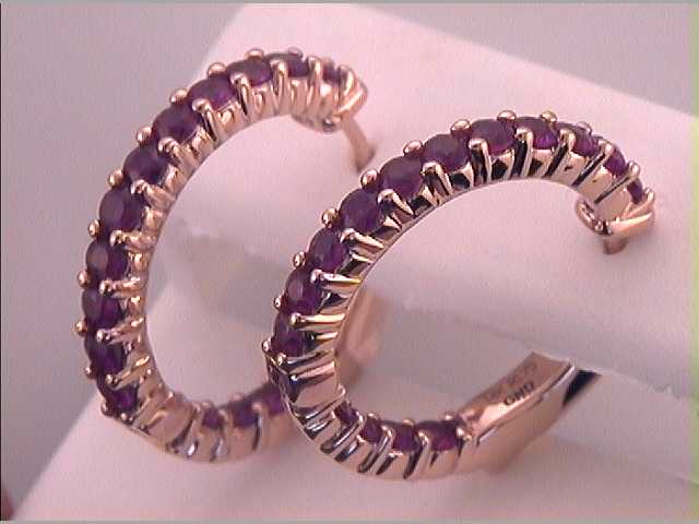 1 3/4CTW-DIA RUBY HOOPS