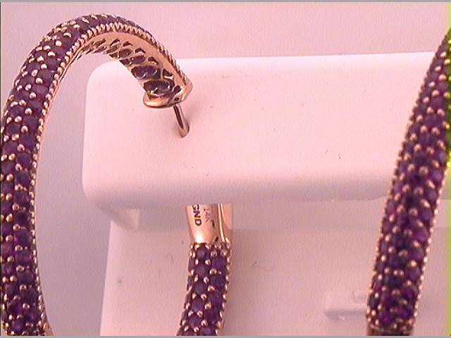 5  3/4CTW-DIA RUBY NATURAL GEM HOOPS