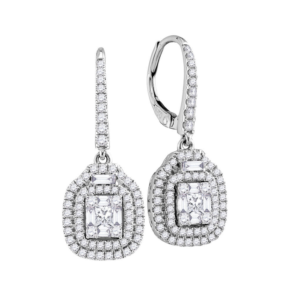 1 Cttw-DIA CLUSTER EARRING