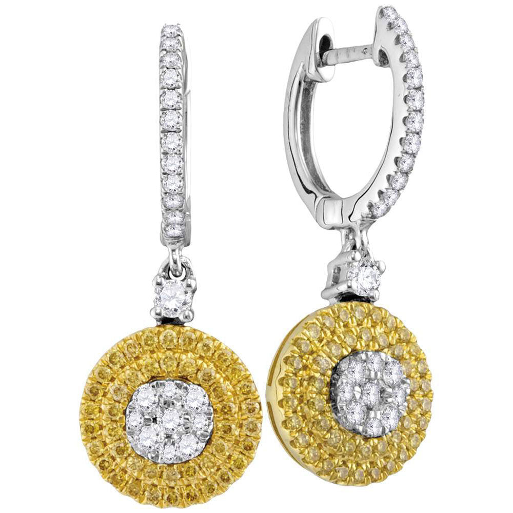 3/4CTW-DIA YELLOW  EARRINGS