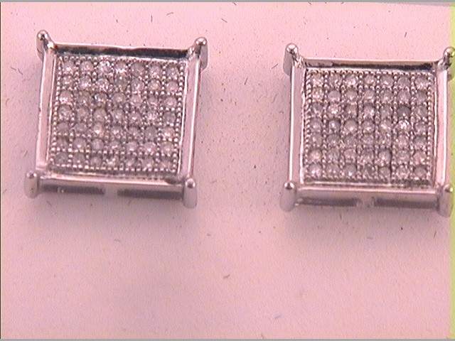 1/3CT-DIA MICRO-PAVE MENS EARRING