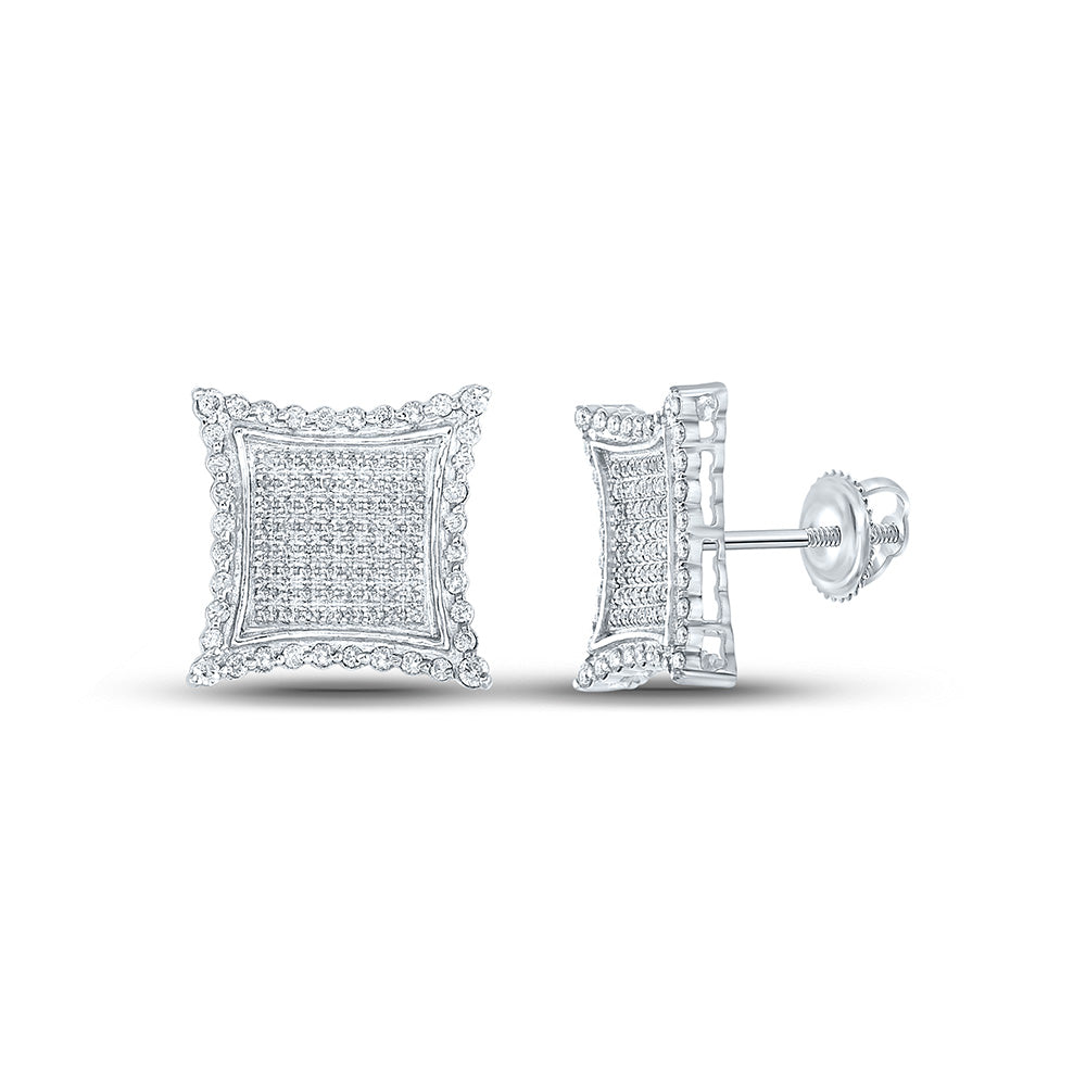 1  CT-DIA P3 MICRO-PAVE KITE SQUARE EARRING