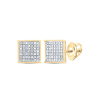 Load image into Gallery viewer, 1/3CT-DIA MICRO-PAVE EARRINGS

