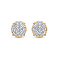 Load image into Gallery viewer, 1/4CT-DIA MICRO-PAVE MENS EARRINGS
