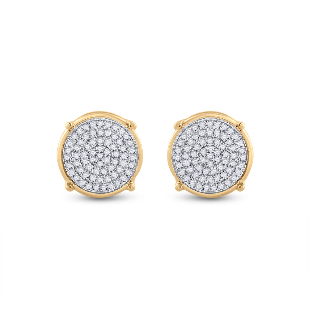 1/4CT-DIA MICRO-PAVE MENS EARRINGS