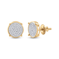 Load image into Gallery viewer, 1/4CT-DIA MICRO-PAVE MENS EARRINGS
