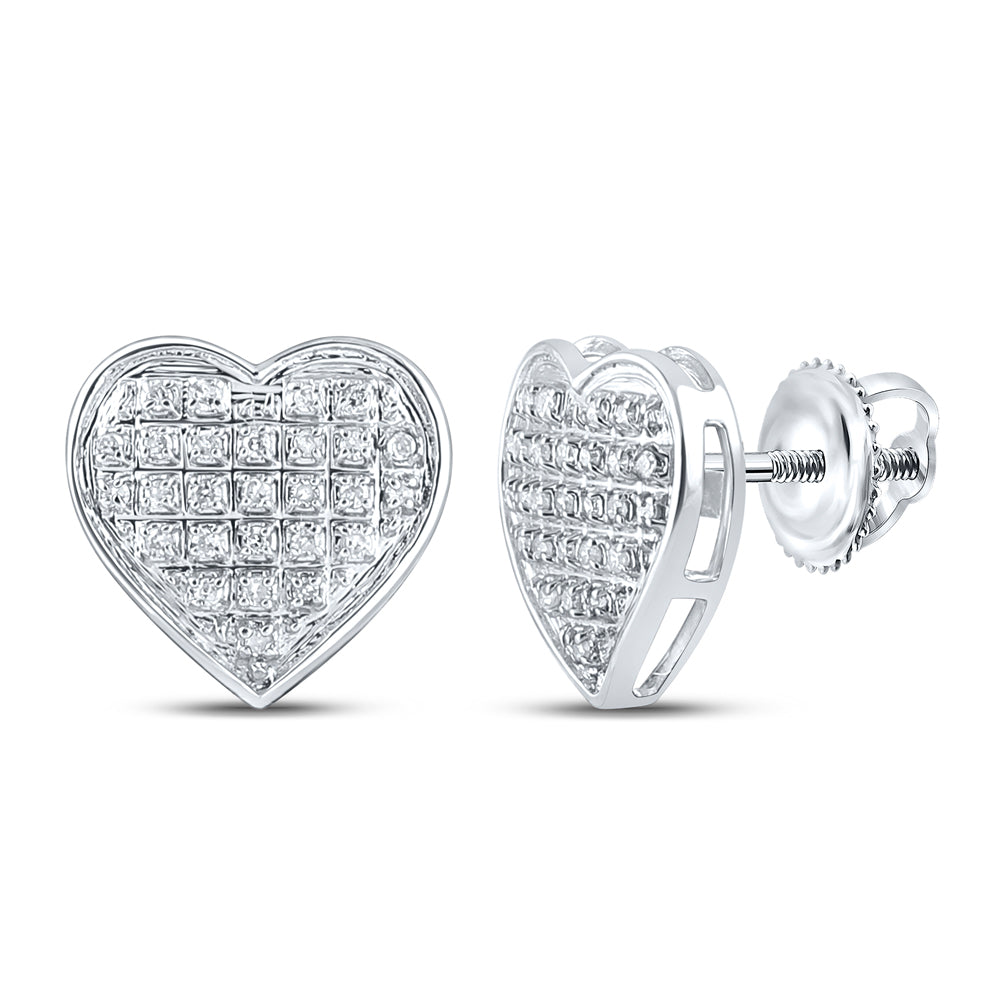 1/6CTW-DIA HEART EARRING
