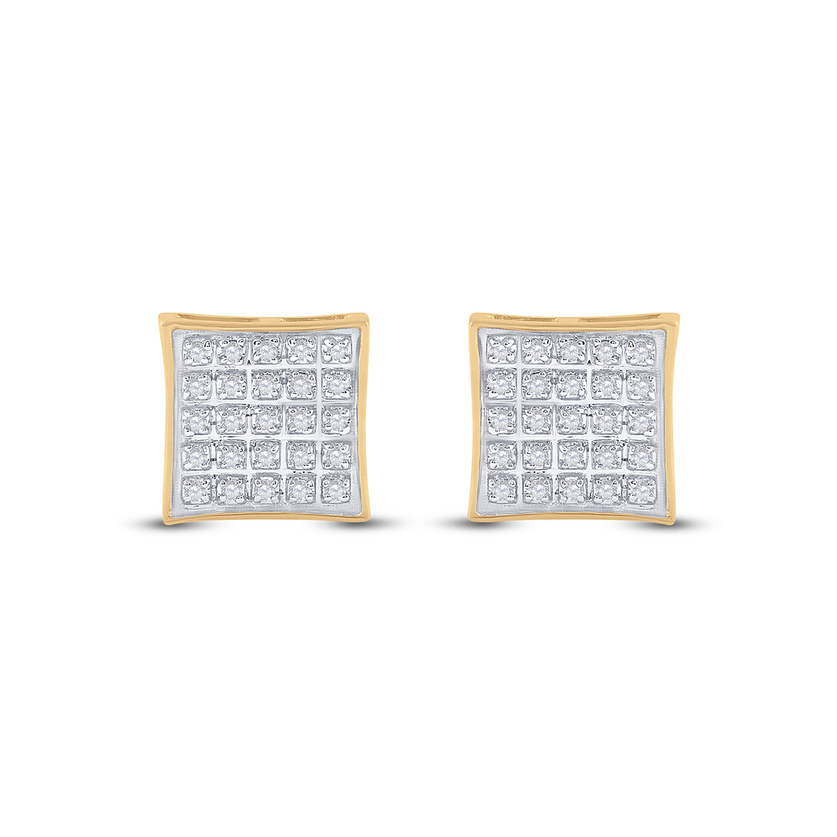 1/6CT-DIA P3 MICRO-PAVE SQUARE EARRING