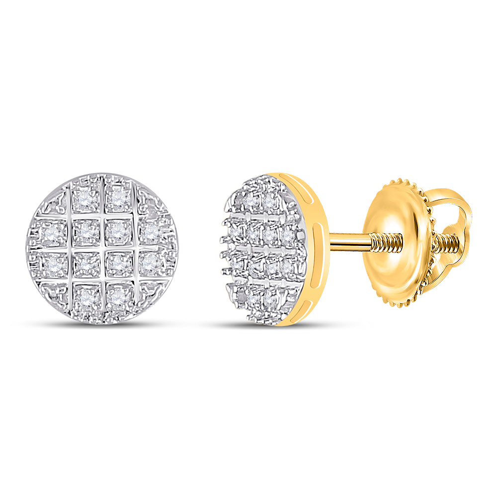 1/10CT-DIA P3 MICRO-PAVE ROUND EARRING