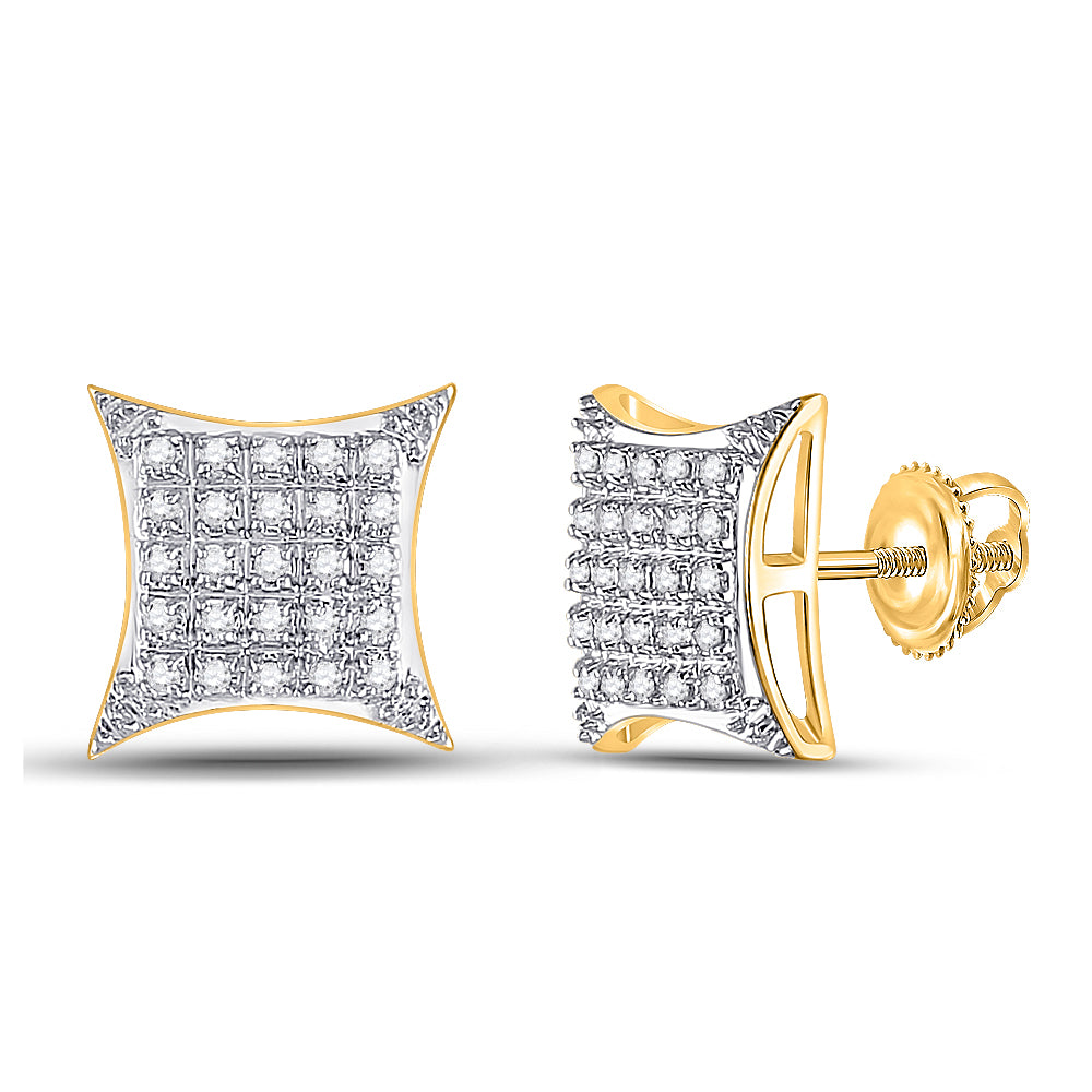 1/6CT-DIA P3 MICRO-PAVE SQUARE EARRING