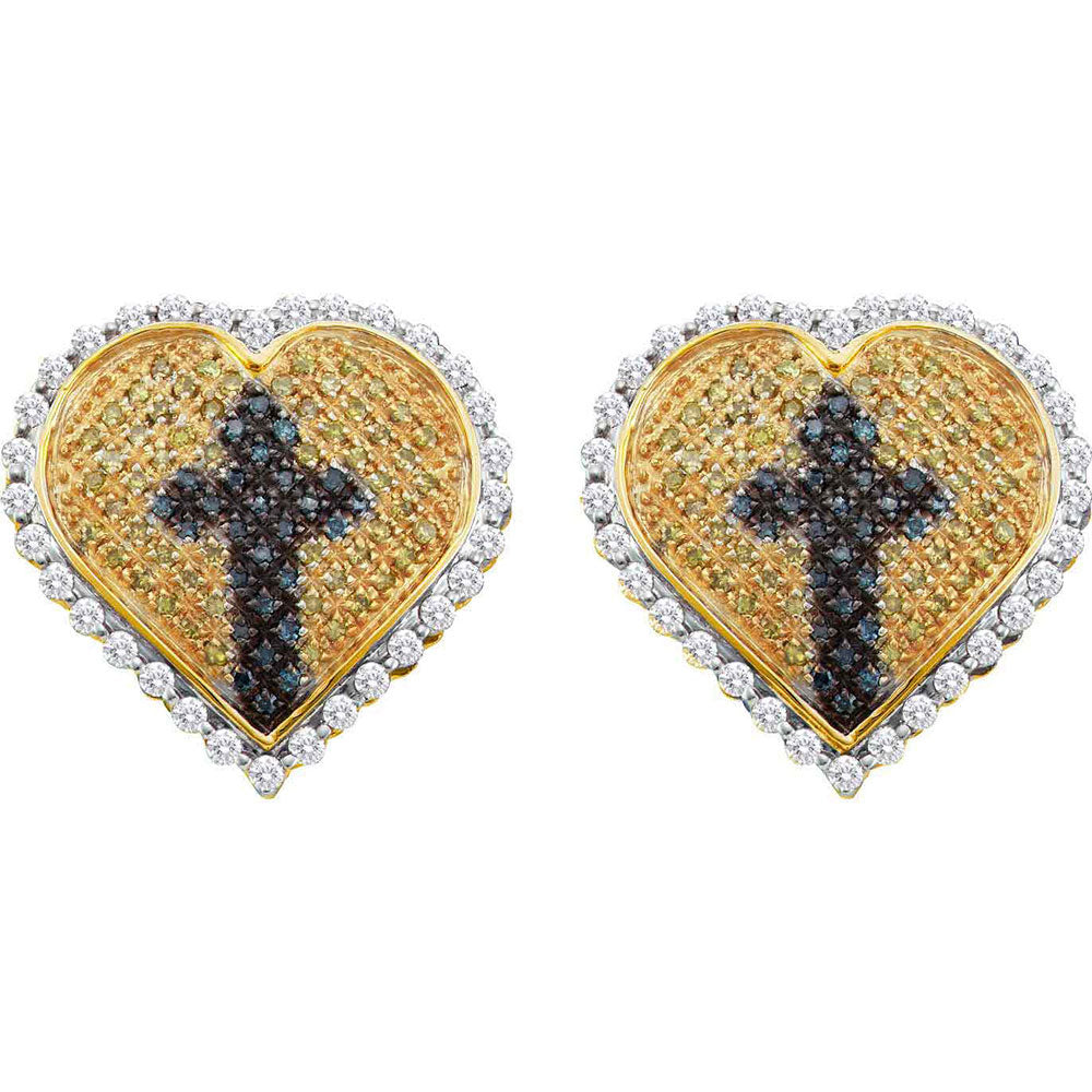 1  CTW-DIA BLUE MICRO-PAVE EARRING