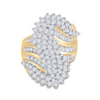 Load image into Gallery viewer, 10kt Yellow Gold Womens Round Diamond Cluster Ring 2.00 Cttw
