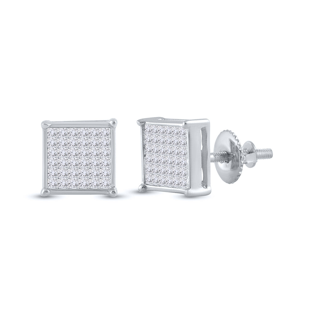 1/2CT-DIA INVISIBLE EARRINGS