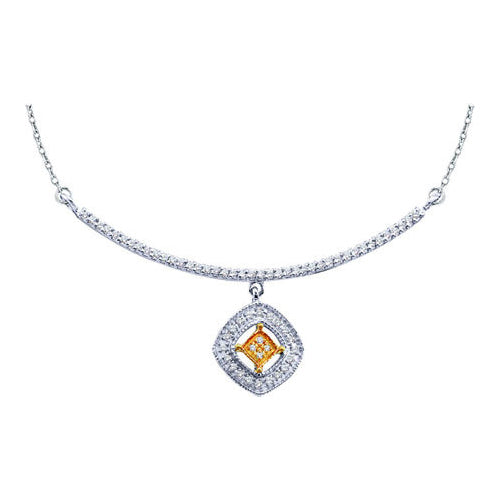 1/5CT-DIA SQUARE NECKLACE
