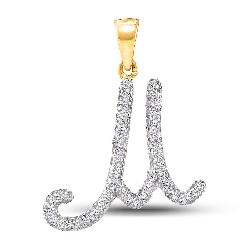 1/6CTW-DIA P3 GIFT INITIAL-M" PENDANT"
