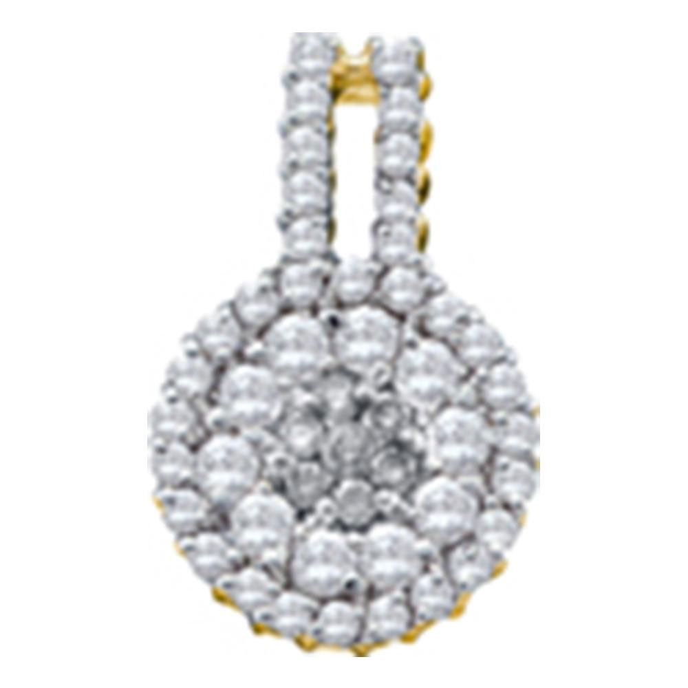 1 Cttw-DIA FLOWER PENDANT