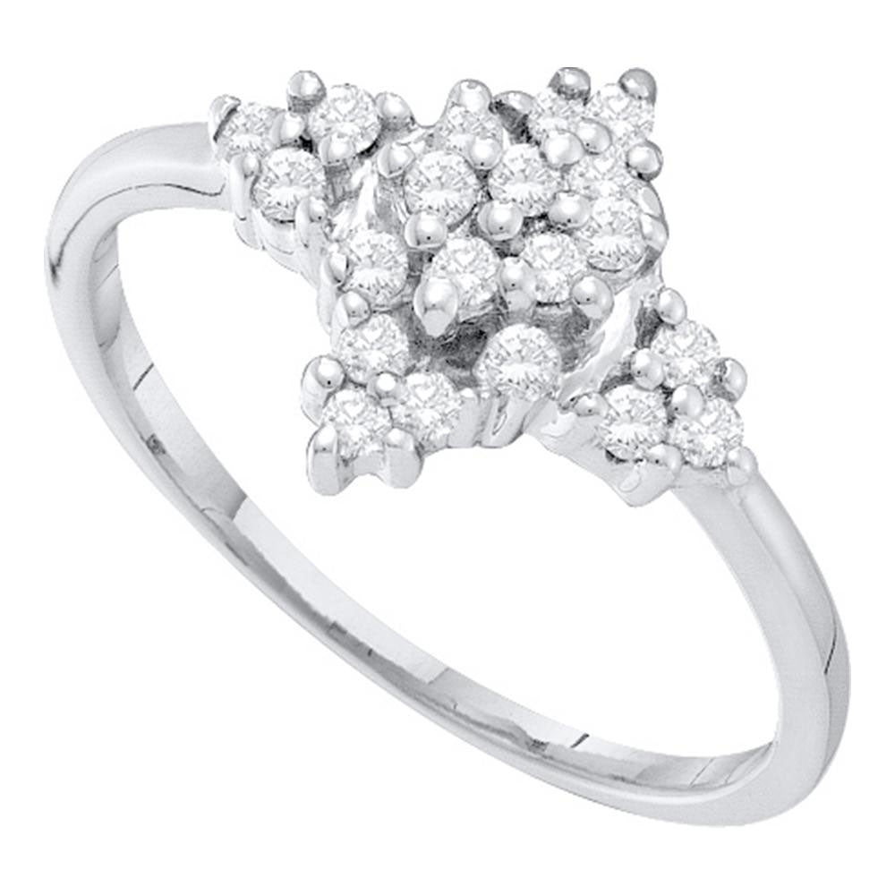 1/4CTW-DIA CLUSTER RING