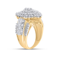 Load image into Gallery viewer, 10kt Yellow Gold Womens Round Diamond Marquise Cluster Ring 2.00 Cttw
