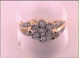 1/4CT-DIA FLOWER RING