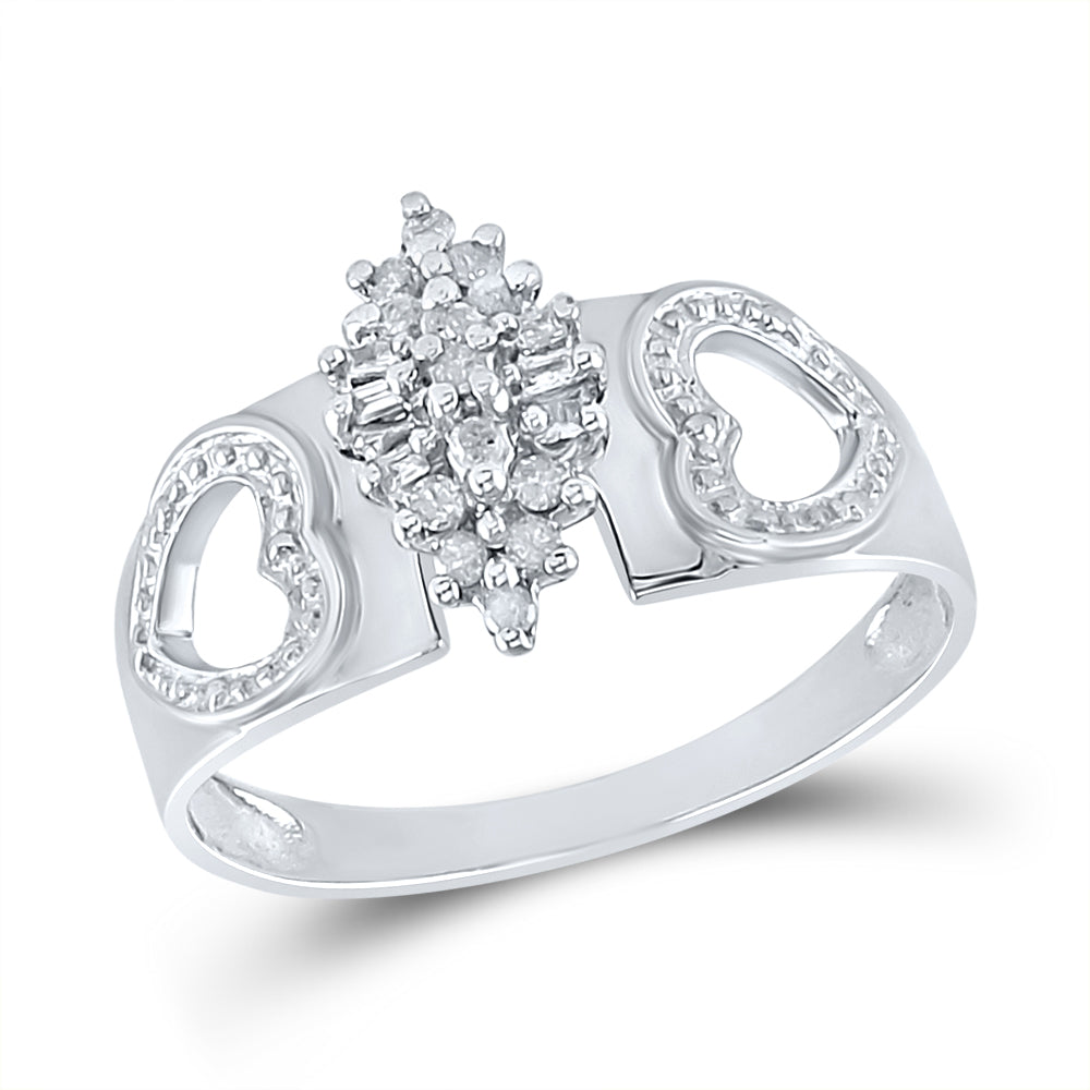 1/8CT-DIA CLUSTER RING