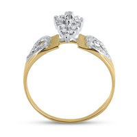 Load image into Gallery viewer, 10kt Yellow Gold Womens Round Diamond Mom Mother Ring 1/8 Cttw
