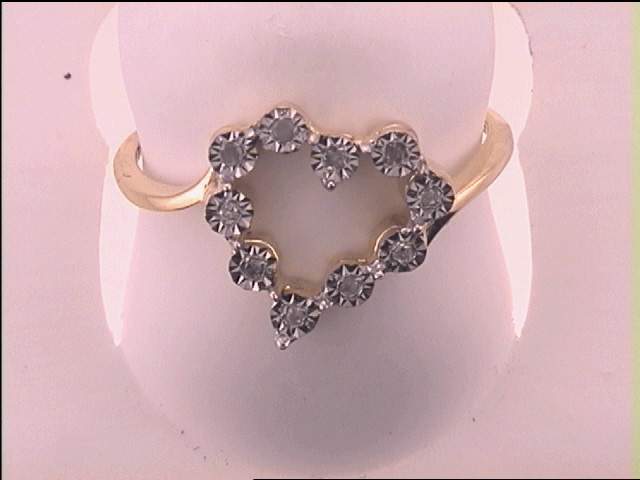1/20CT-DIA HEART RING