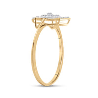 Load image into Gallery viewer, 10kt Yellow Gold Womens Round Diamond Star Ring 1/20 Cttw

