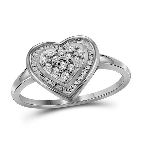1/10CTW-DIA HEART RING