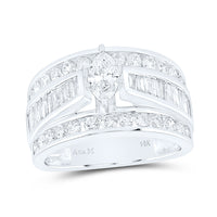 Load image into Gallery viewer, 14kt White Gold Womens Marquise Diamond Solitaire Bridal Wedding Engagement Ring 2.00 Cttw
