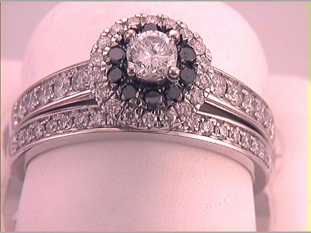1 CTW-DIA 1/4CT-CRD BRIDAL SET