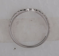 Load image into Gallery viewer, 14kt White Gold Womens Round Diamond 2-stone Wedding Band 1/4 Cttw (Certified)
