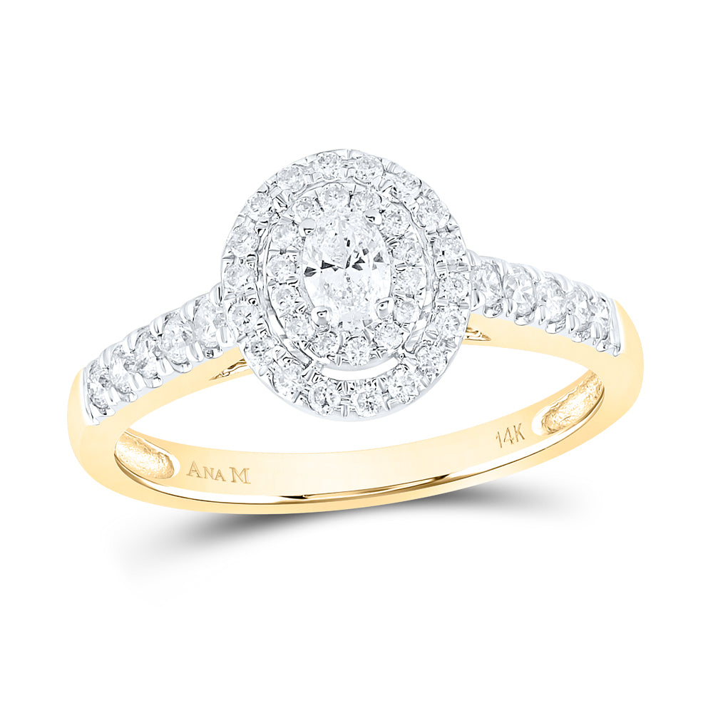 1/2CT-DIA 1/6CT-COVAL BRIDAL RING