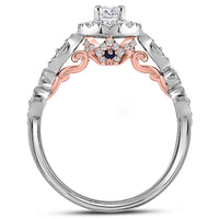 Load image into Gallery viewer, 14kt Two-tone Gold Womens Round Diamond Solitaire Bridal Wedding Engagement Ring 3/4 Cttw (Certified)

