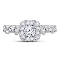 Load image into Gallery viewer, 14kt Two-tone Gold Womens Round Diamond Solitaire Bridal Wedding Engagement Ring 3/4 Cttw (Certified)
