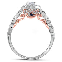 Load image into Gallery viewer, 14kt Two-tone Gold Womens Round Diamond Solitaire Bridal Wedding Engagement Ring 3/4 Cttw (Certified)
