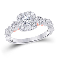 Load image into Gallery viewer, 14kt Two-tone Gold Womens Round Diamond Solitaire Bridal Wedding Engagement Ring 3/4 Cttw (Certified)
