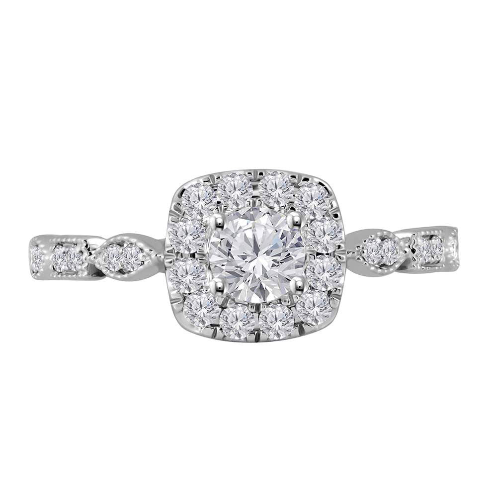 14kt Two-tone Gold Womens Round Diamond Solitaire Bridal Wedding Engagement Ring 3/4 Cttw (Certified)