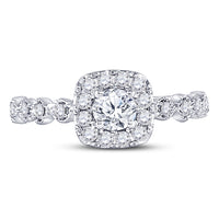 Load image into Gallery viewer, 14kt Two-tone Gold Womens Round Diamond Solitaire Bridal Wedding Engagement Ring 3/4 Cttw (Certified)
